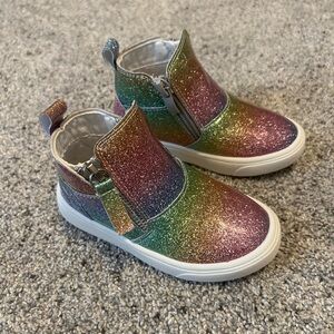 Sparkle in Pink Rainbow Boots. Size 6 toddler. New.